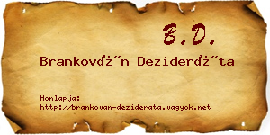 Brankován Dezideráta névjegykártya